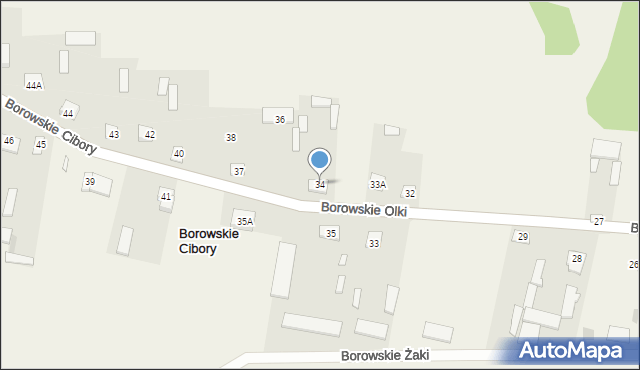 Borowskie Cibory, Borowskie Cibory, 34, mapa Borowskie Cibory