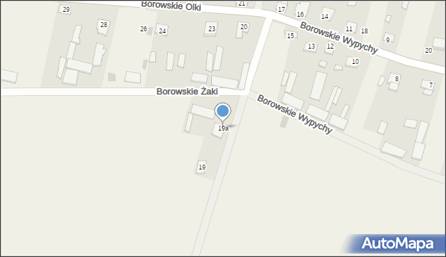 Borowskie Wypychy, Borowskie Wypychy, 19a, mapa Borowskie Wypychy