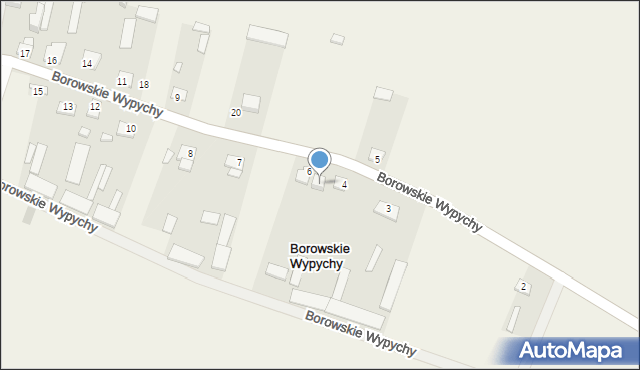 Borowskie Wypychy, Borowskie Wypychy, 6A, mapa Borowskie Wypychy