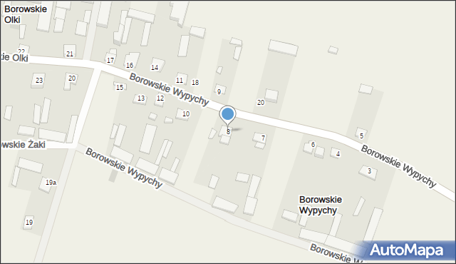 Borowskie Wypychy, Borowskie Wypychy, 8, mapa Borowskie Wypychy