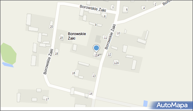 Borowskie Żaki, Borowskie Żaki, 11A, mapa Borowskie Żaki