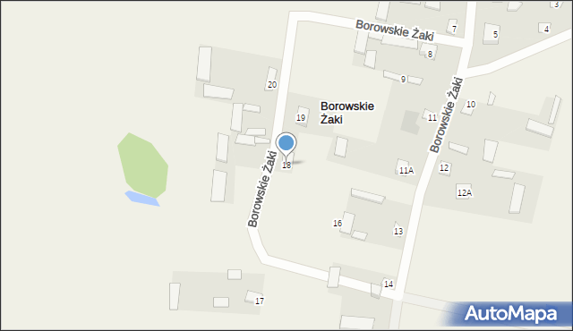 Borowskie Żaki, Borowskie Żaki, 18, mapa Borowskie Żaki