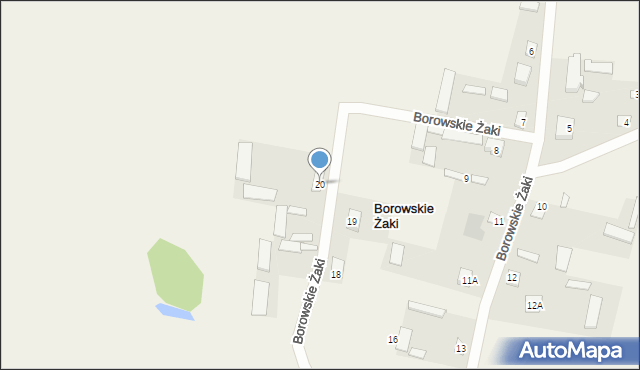 Borowskie Żaki, Borowskie Żaki, 20, mapa Borowskie Żaki
