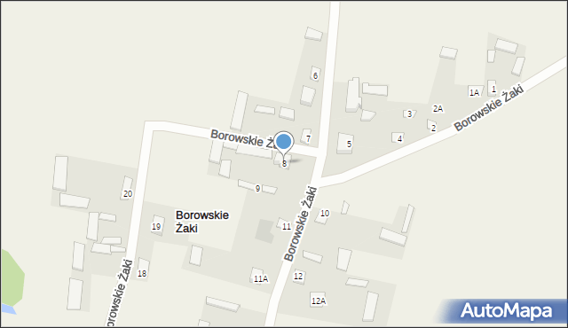 Borowskie Żaki, Borowskie Żaki, 8, mapa Borowskie Żaki