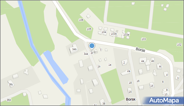 Borsk, Borsk, 1c, mapa Borsk