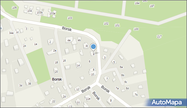 Borsk, Borsk, 4, mapa Borsk