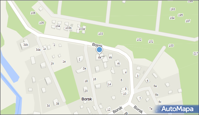 Borsk, Borsk, 4a, mapa Borsk