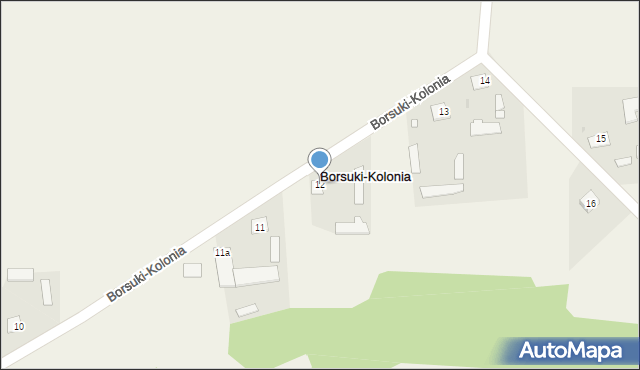 Borsuki-Kolonia, Borsuki-Kolonia, 12, mapa Borsuki-Kolonia