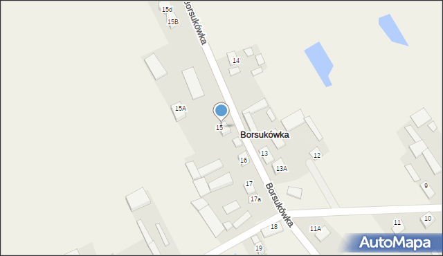 Borsukówka, Borsukówka, 15aa, mapa Borsukówka