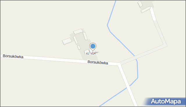 Borsukówka, Borsukówka, 41A, mapa Borsukówka