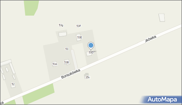 Borsukówka, Borsukówka, 53D, mapa Borsukówka