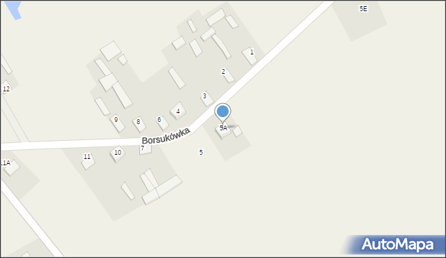 Borsukówka, Borsukówka, 5A, mapa Borsukówka