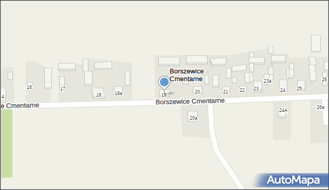 Borszewice Cmentarne, Borszewice Cmentarne, 19, mapa Borszewice Cmentarne