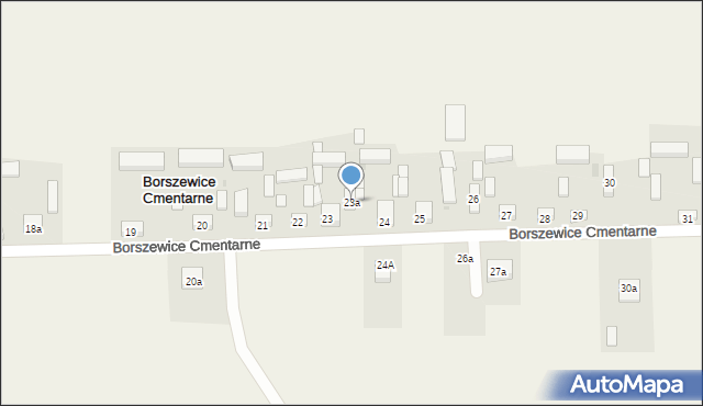 Borszewice Cmentarne, Borszewice Cmentarne, 23a, mapa Borszewice Cmentarne