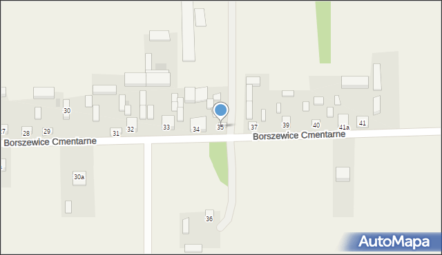 Borszewice Cmentarne, Borszewice Cmentarne, 35, mapa Borszewice Cmentarne