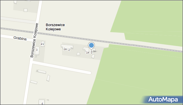 Borszewice Kolejowe, Borszewice Kolejowe, 1, mapa Borszewice Kolejowe
