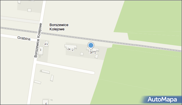 Borszewice Kolejowe, Borszewice Kolejowe, 1a, mapa Borszewice Kolejowe