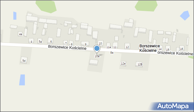 Borszewice Kościelne, Borszewice Kościelne, 10a, mapa Borszewice Kościelne