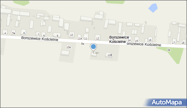 Borszewice Kościelne, Borszewice Kościelne, 12a, mapa Borszewice Kościelne
