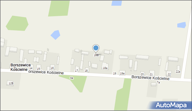 Borszewice Kościelne, Borszewice Kościelne, 18B, mapa Borszewice Kościelne