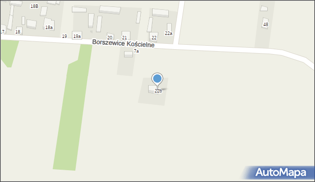 Borszewice Kościelne, Borszewice Kościelne, 22b, mapa Borszewice Kościelne