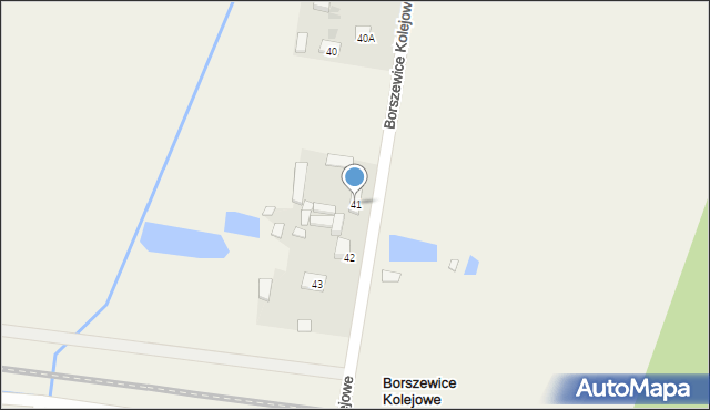 Borszewice Kościelne, Borszewice Kościelne, 41, mapa Borszewice Kościelne