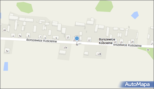 Borszewice Kościelne, Borszewice Kościelne, 8a, mapa Borszewice Kościelne