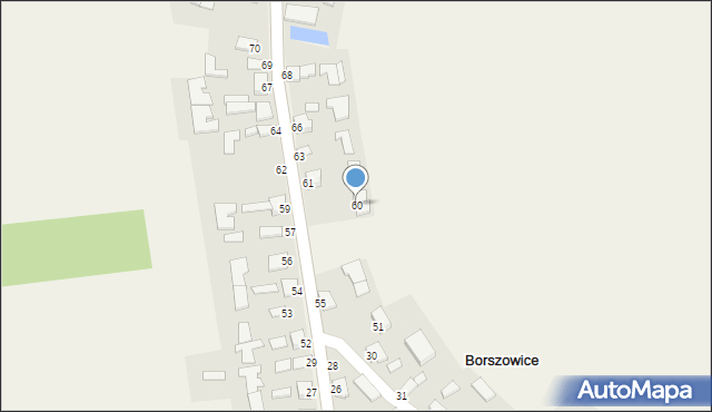 Borszowice, Borszowice, 60, mapa Borszowice