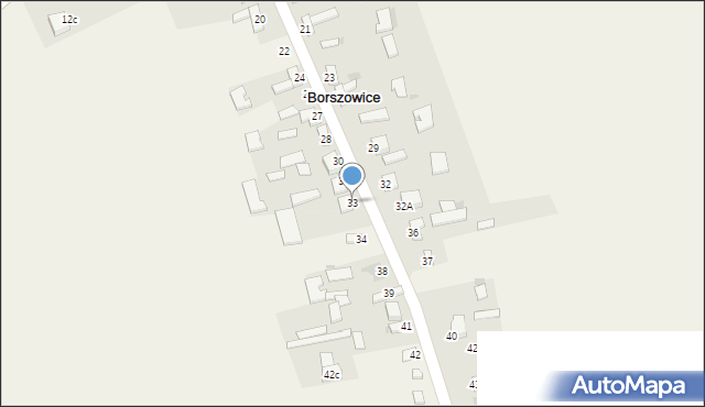 Borszowice, Borszowice, 33, mapa Borszowice