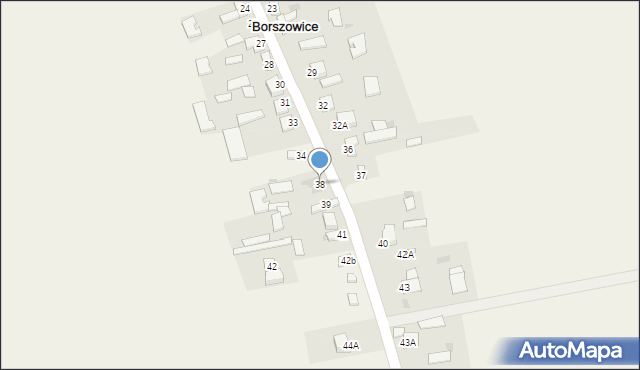 Borszowice, Borszowice, 38, mapa Borszowice