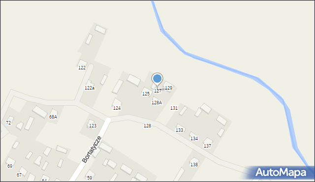 Bortatycze, Bortatycze, 127, mapa Bortatycze