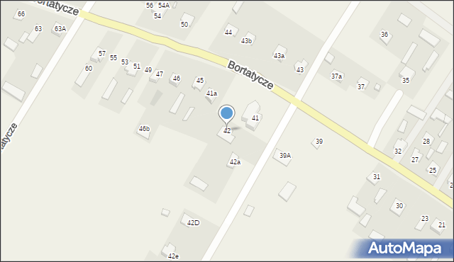 Bortatycze, Bortatycze, 42, mapa Bortatycze