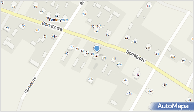 Bortatycze, Bortatycze, 47, mapa Bortatycze