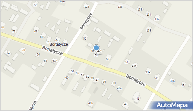 Bortatycze, Bortatycze, 54, mapa Bortatycze