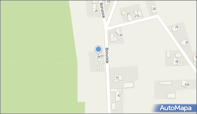 Borucice, Borucice, 15, mapa Borucice