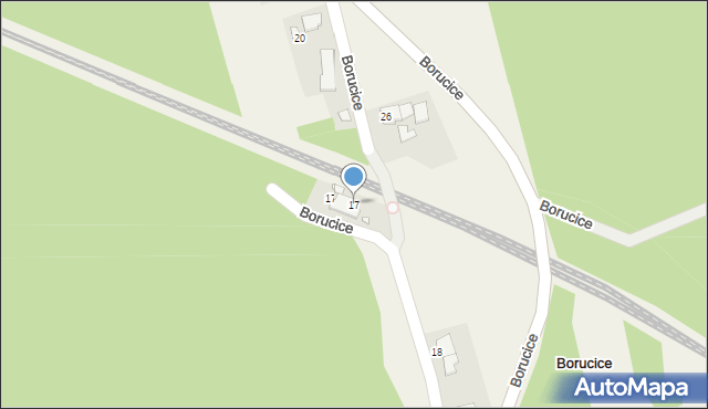 Borucice, Borucice, 17, mapa Borucice