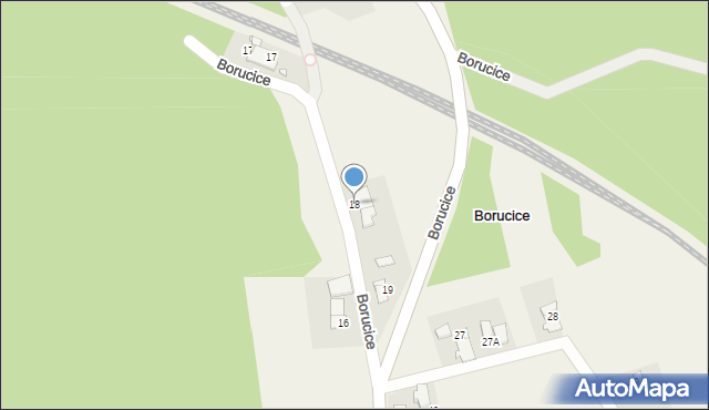 Borucice, Borucice, 18, mapa Borucice