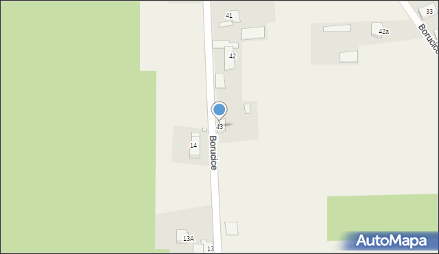 Borucice, Borucice, 43, mapa Borucice