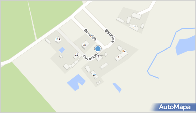 Borucice, Borucice, 9, mapa Borucice