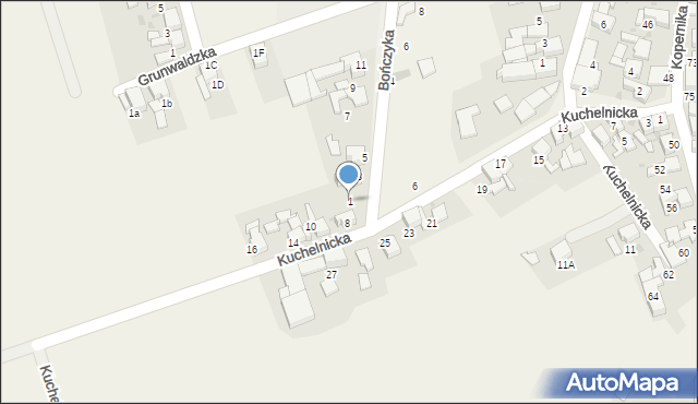 Borucin, Bończyka Norberta, 1, mapa Borucin