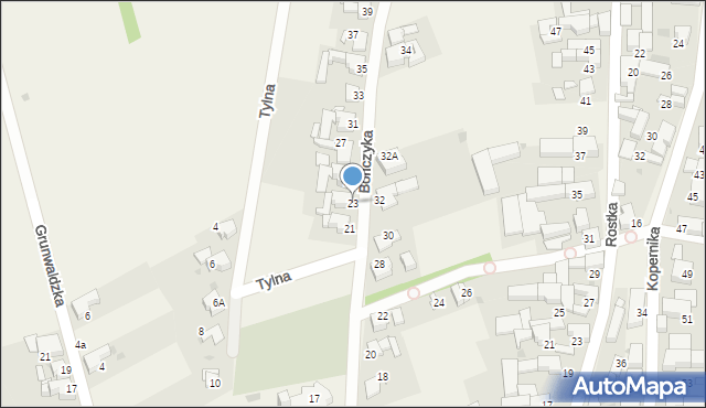 Borucin, Bończyka Norberta, 23, mapa Borucin