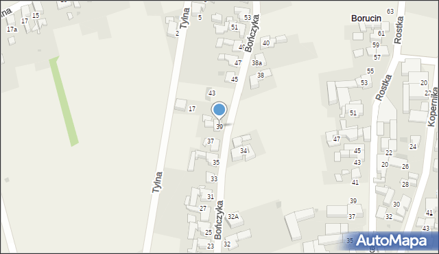 Borucin, Bończyka Norberta, 39, mapa Borucin