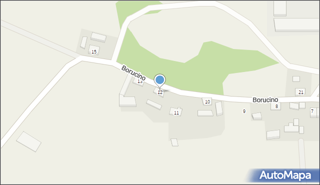 Borucino, Borucino, 12, mapa Borucino