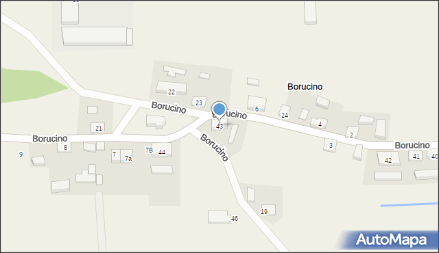 Borucino, Borucino, 43, mapa Borucino