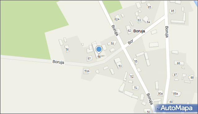 Boruja, Boruja, 58, mapa Boruja