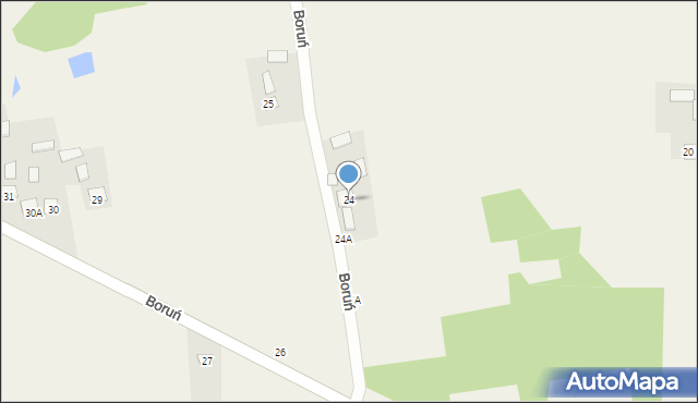 Boruń, Boruń, 24, mapa Boruń