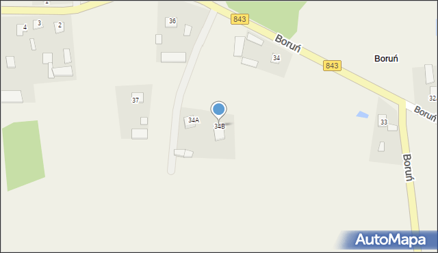 Boruń, Boruń, 34B, mapa Boruń