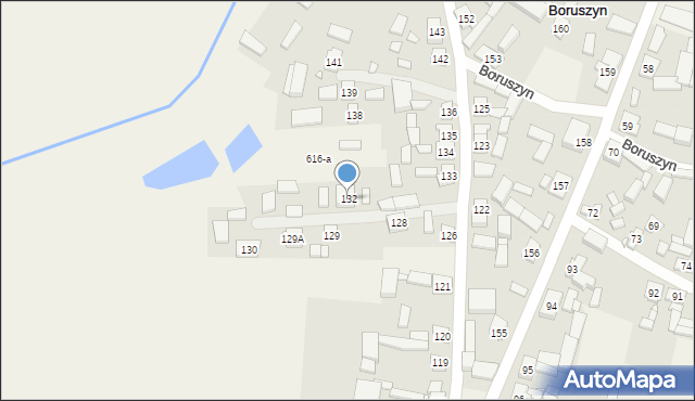 Boruszyn, Boruszyn, 132, mapa Boruszyn