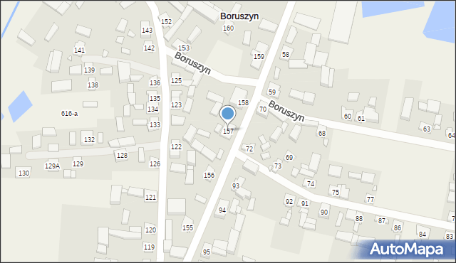 Boruszyn, Boruszyn, 157, mapa Boruszyn