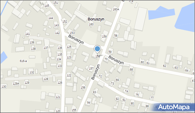 Boruszyn, Boruszyn, 158, mapa Boruszyn